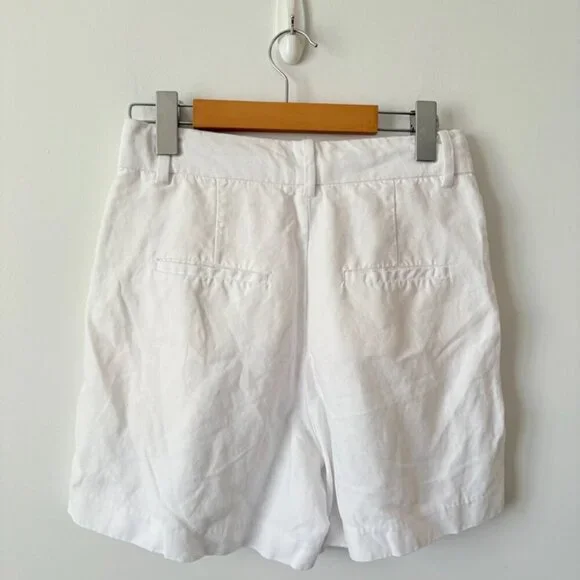 Aritzia Wilfred The Effortless Short Linen Mid-Thigh White Size 4 - Picture 7 of 9